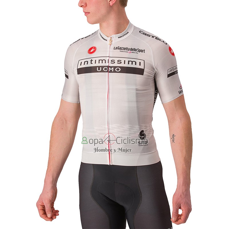 Giro d'Italia Ropa Ciclismo Culotte Corto 2023 Hombre Mangas Cortas Blanco